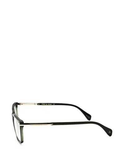 Rag & Bone Rectangle-frame Glasses In Green