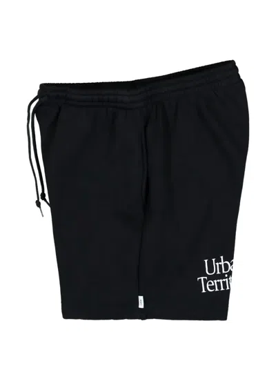 Wtaps Logo-print Drawstring Shorts In Black