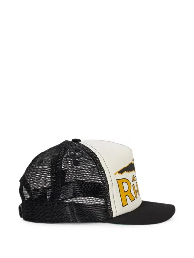 Rhude Logo-print Mesh-panel Cap In Black
