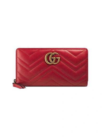 Shop Gucci Portemonnaie Mit Gg-logo In Red
