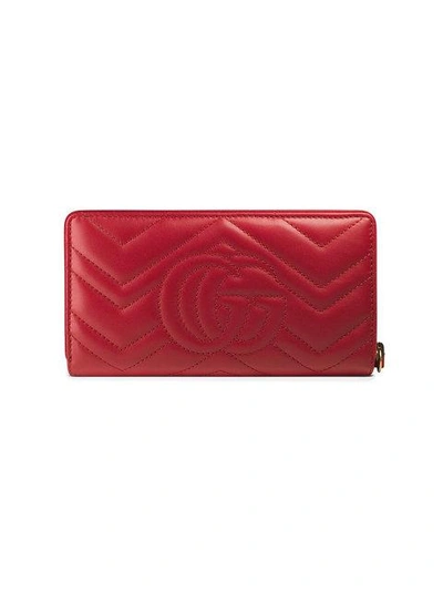 Shop Gucci Portemonnaie Mit Gg-logo In Red