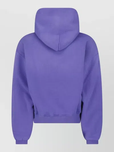 Erl Unisex Cotton Pullover Hoodie In Purple