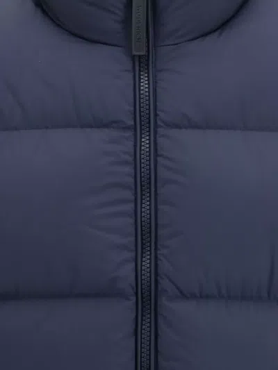 Woolrich Cloud Eagle Quilted Down Jacket In Blue