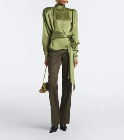 Balmain Virgin Wool Straight Pants In Multi