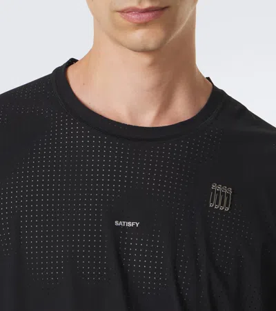 Satisfy Space O Perforated Running T-shirt In Black