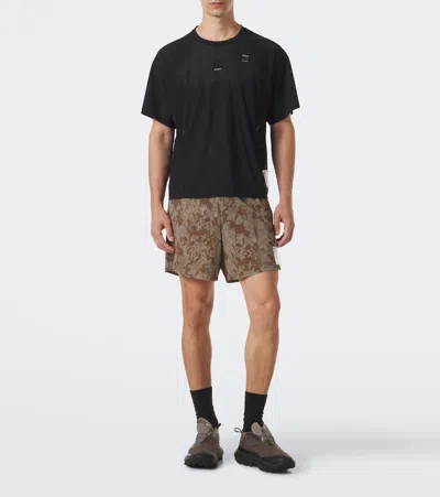 Satisfy Space O Perforated Running T-shirt In Black