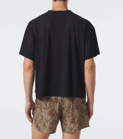 Satisfy Space O Perforated Running T-shirt In Black
