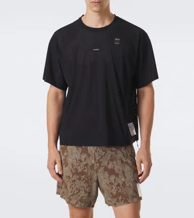 Satisfy Space O Perforated Running T-shirt In Black