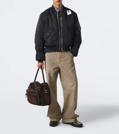 Acne Studios Logo Bomber Jacket In Multi