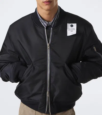 Acne Studios Logo Bomber Jacket In Multi