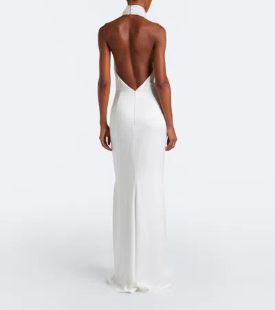 Givenchy Open-back Draped Gown In White