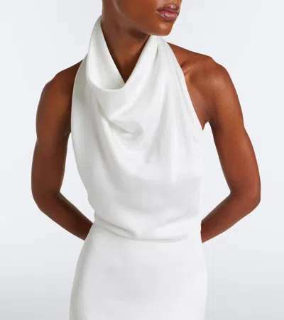 Givenchy Open-back Draped Gown In White