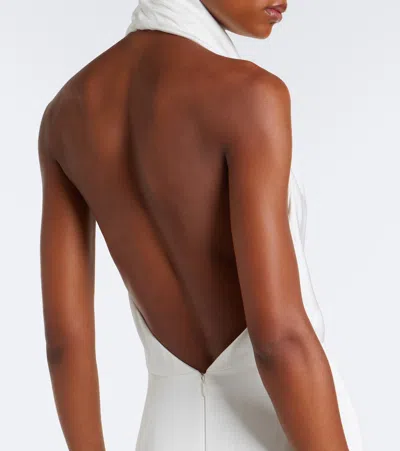 Givenchy Open-back Draped Gown In White