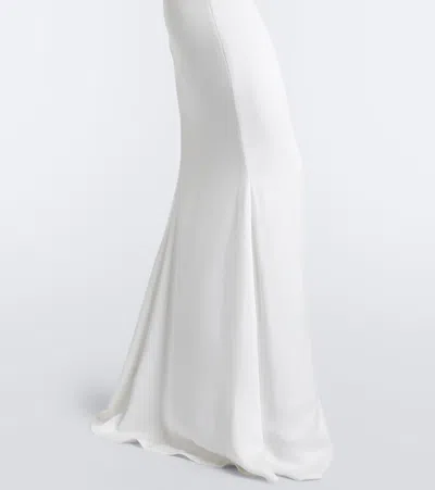Givenchy Open-back Draped Gown In White