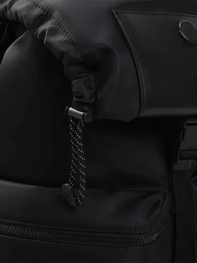 Moncler Kenton Drill Nylon Backpack With Logo Patch In Black