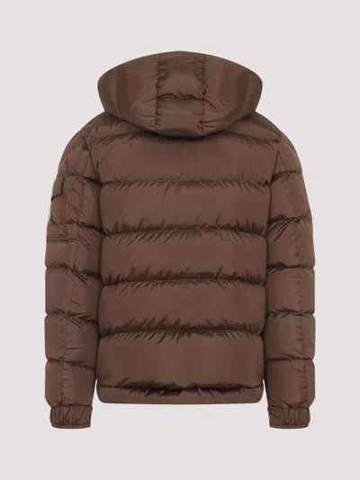 Moncler Maya Quilted Shell Down Jacket In Brown