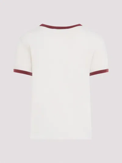 Acne Studios Eram College Logo Ringer Graphic T-shirt In White