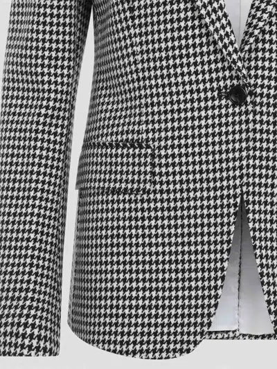 Tom Ford Houndstooth Single Breasted Tailored Jacket In Multi