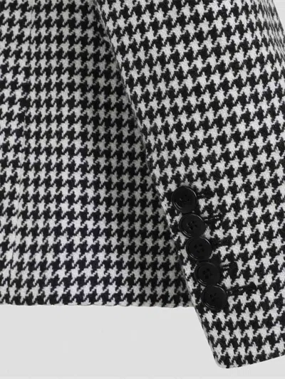 Tom Ford Houndstooth Single Breasted Tailored Jacket In Multi