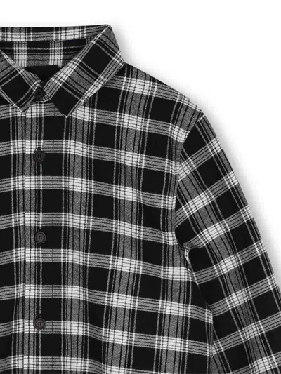 Givenchy Check-pattern Long-sleeve Shirt In Black