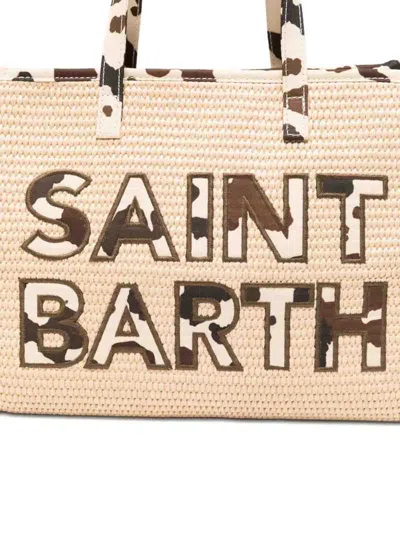 Mc2 Saint Barth Medium Straw Bag In Neutral