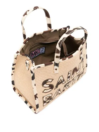 Mc2 Saint Barth Medium Straw Bag In Neutral