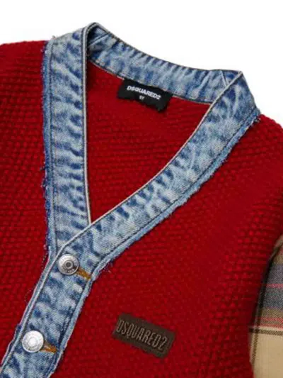 Dsquared2 Cardigan With Inserts In Multi