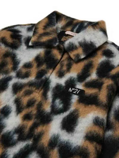 N°21 Leopard-print Sweater In Brown