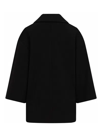 Balmain Coat In Black