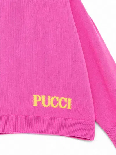 Pucci Pullover With Logo In Pink