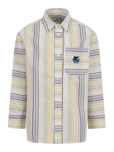 Etro Striped Shirt In White