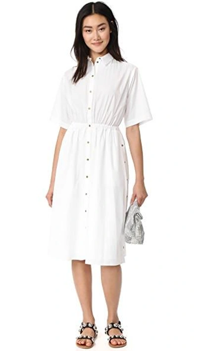 Shop Kenzo Sketches Dress In White