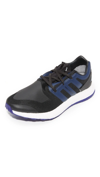 Shop Y-3 Pureboost Sneakers In Black/black Iris