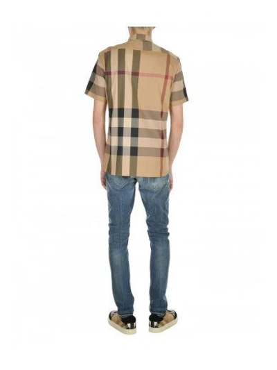 Shop Burberry Check Shirt In Brown
