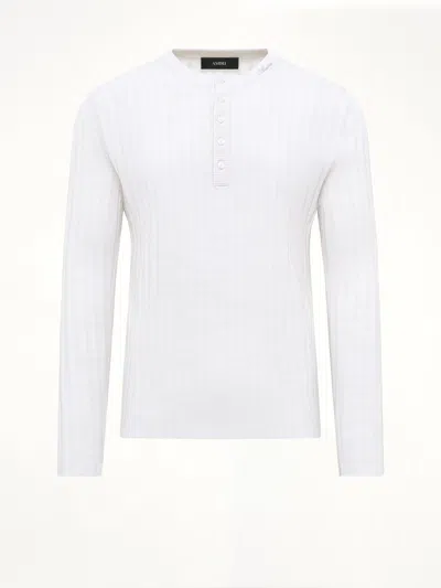 Amiri Script Knit Henley In Multi