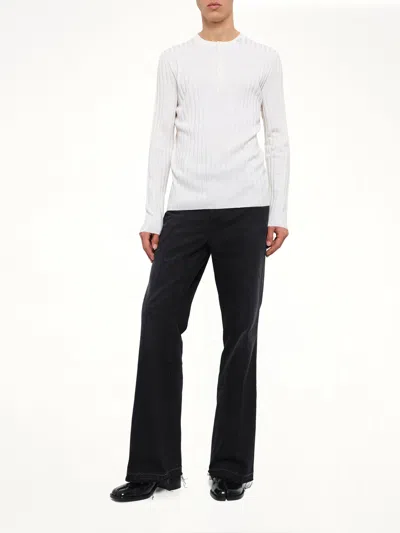 Amiri Script Knit Henley In Multi