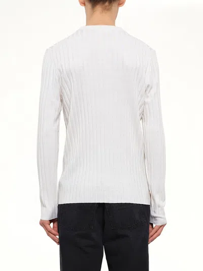 Amiri Script Knit Henley In Multi