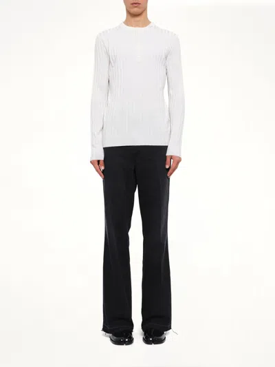 Amiri Script Knit Henley In Multi