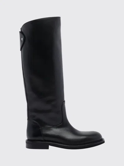 Poeve Touch-strap Knee-high Boots In Black