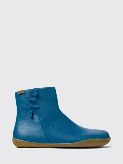 Camper Flat Ankle Boot Woman Color Blue In Blue
