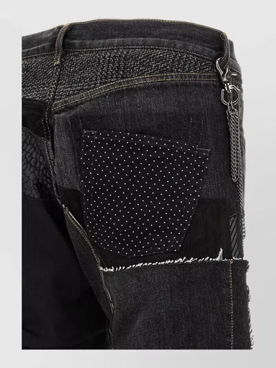Junya Watanabe Patchwork Denim Jeans In Black