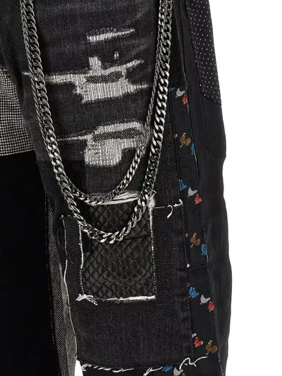 Junya Watanabe Patchwork Denim Jeans In Black