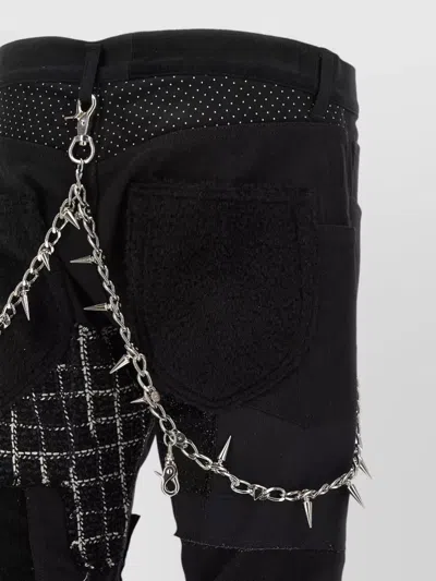 Junya Watanabe Kilt-panel Patchwork Jeans In Black