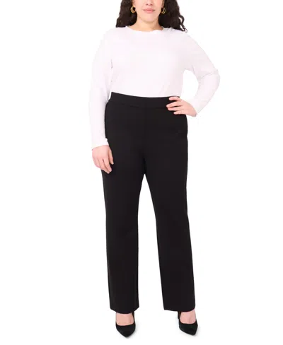 Vince Camuto Plus Size Bootcut Pull-on Pants In Black
