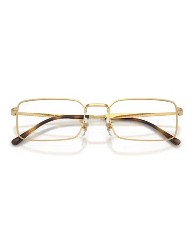 Ray Ban Rectangle-frame Glasses In Gold