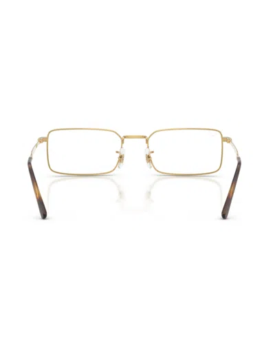 Ray Ban Rectangle-frame Glasses In Gold