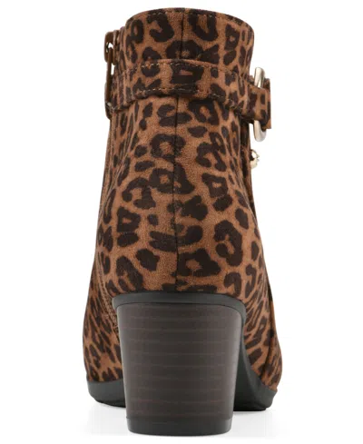 Cliffs By White Mountain Anslie Bootie In Dark Tan Leopard Print