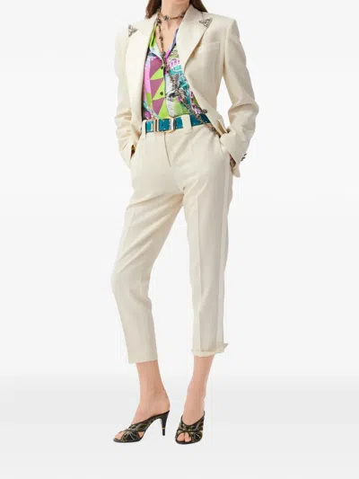 Versace Evening Tailoring Pants In White
