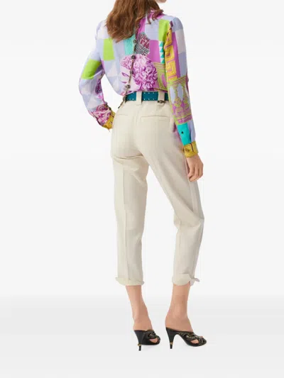 Versace Evening Tailoring Pants In White