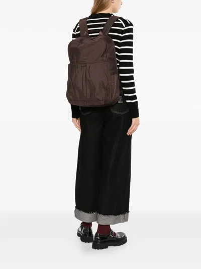 Agnès B. Logo Patched Backpack In Blue